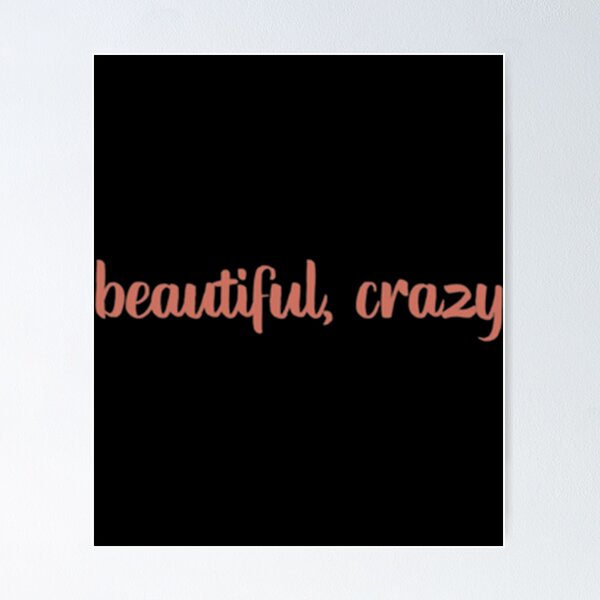 Beautiful crazy song lyrics  Poster for Sale by GranolaLifex