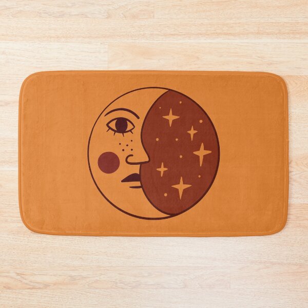 Item preview, Celestial Moon Face and stars illustration designed and sold by WeirdyTales.