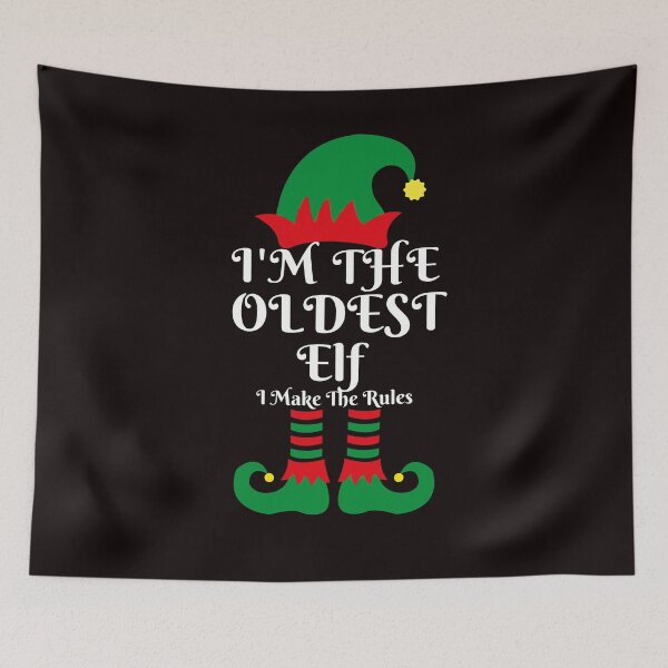 Item preview, The Oldest Elf, I Make The Rules, Santa's Helper, Christmas Family Matching Pyjama designed and sold by Cheffsspecials.