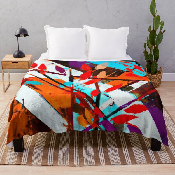 Item preview, Branch Action - Abstract Expressionism - Red, Black,White and Turquoise designed and sold by Inomaly Art.