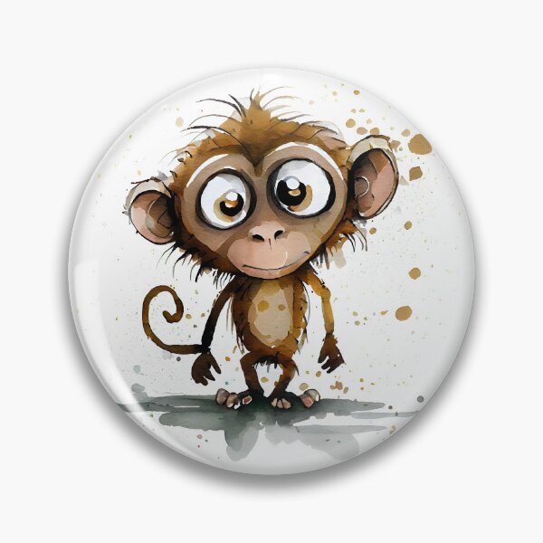 Item preview, Cheeky Monkey Cute Watercolor Monkey Design designed and sold by CGSGraphics.