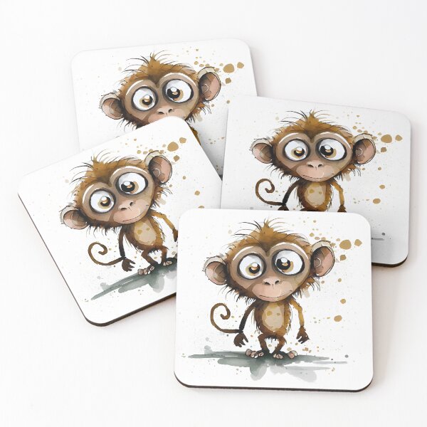 Item preview, Cheeky Monkey Cute Watercolor Monkey Design designed and sold by CGSGraphics.