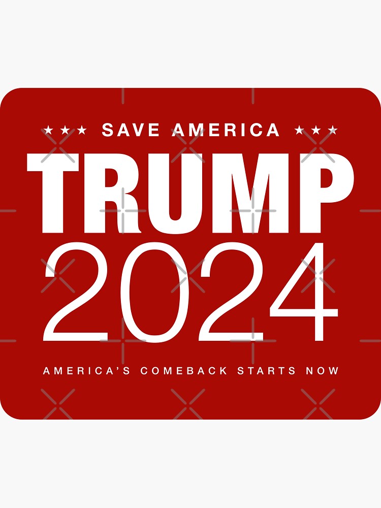 "Trump 2024 Sticker 2" Sticker for Sale by puredesign Redbubble