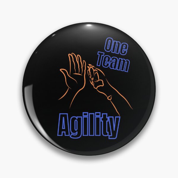 Item preview, Agility - a team with hand and paw in blue and orange designed and sold by PausePapote.