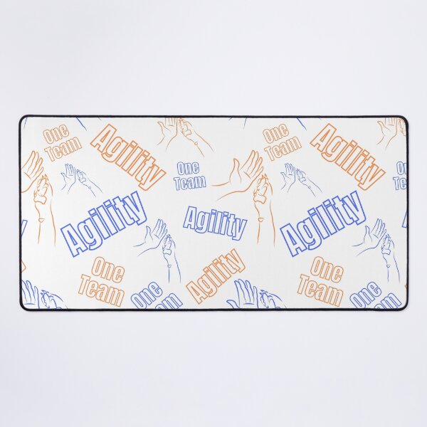 Item preview, Agility - a team with hand and paw in blue and orange designed and sold by PausePapote.