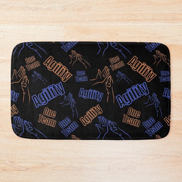 Item preview, Agility - a team with hand and paw in blue and orange designed and sold by PausePapote.