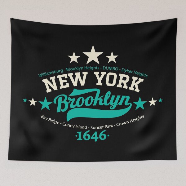 Item preview, New York Brooklyn, Brooklyn lettering, Brooklyn logo designed and sold by Boogosh.