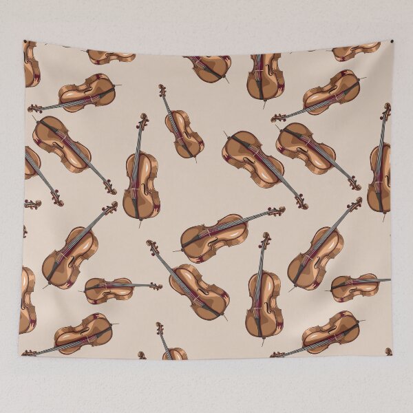 Item preview, Cello Musical Instrument Pattern Natural designed and sold by jasmijndeklerk.