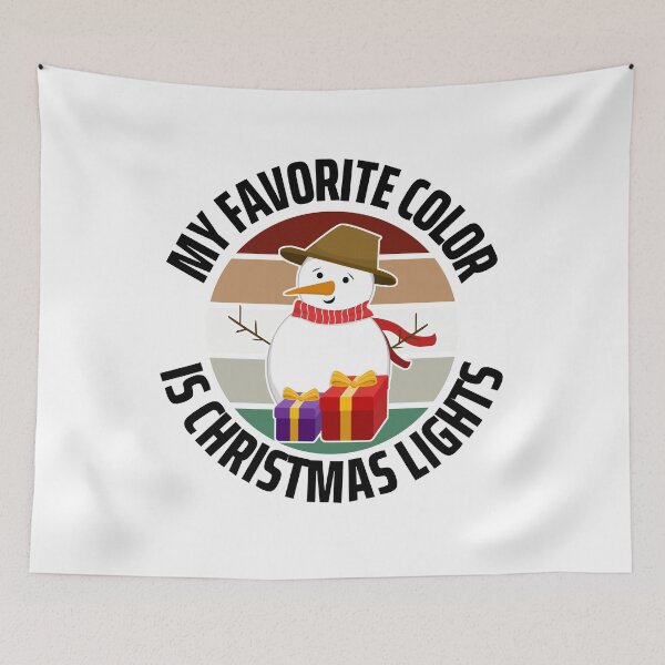 Item preview, My Favorite Color Is Christmas Lights Sleigh Snowing Fire Place Kids Gift Under The Tree designed and sold by DadJokeDescript.