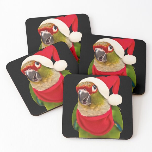 Item preview, Merry Christmas from Pet Bird | Green Cheek Conure Parrot | Parakeet | Pyrrhura designed and sold by TatianaLG.