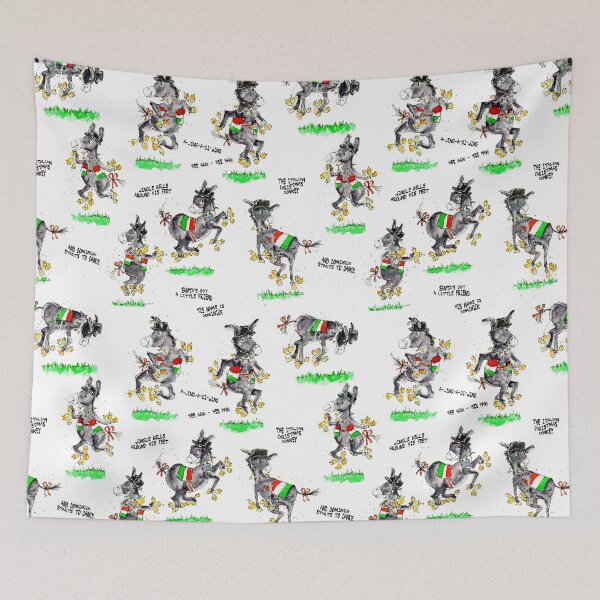 Item preview, Dominick the Italian Christmas Donkey illustration designed and sold by Katharine Harper.