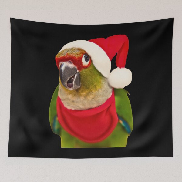 Item preview, Merry Christmas from Pet Bird | Green Cheek Conure Parrot | Parakeet | Pyrrhura designed and sold by TatianaLG.