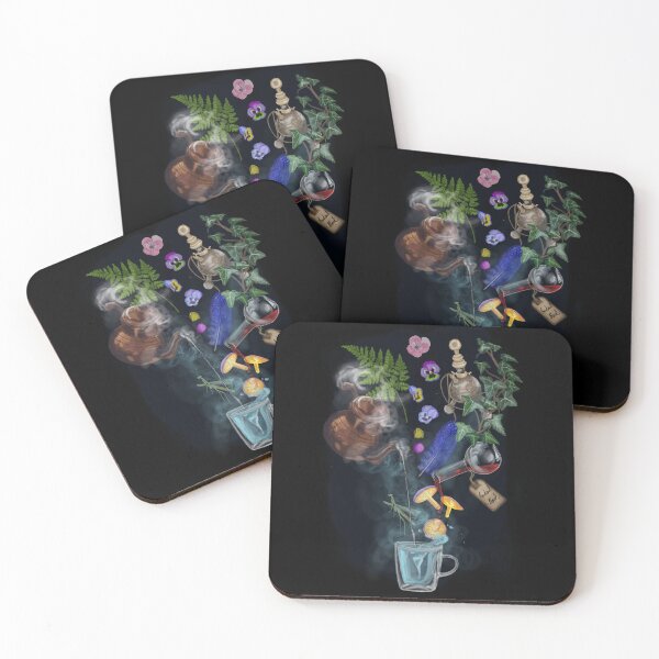 Aperçu de l'œuvre Ingrédients de la potion magique créée et vendue par DrawBotanical.