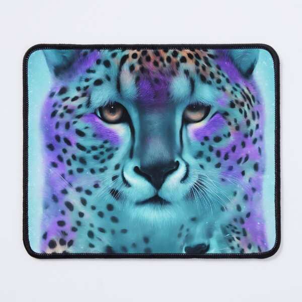 Item preview, Rainbow leopard, glowing fog intricate, elegant, highly detailed, digital painting designed and sold by DrawItOnce.