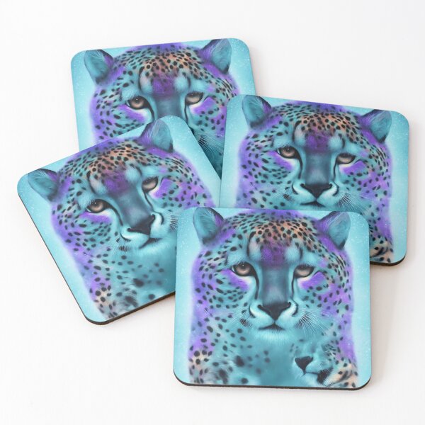 Artikelvorschau, Regenbogenleopard, glühender Nebel, komplizierte, elegante, hochdetaillierte, digitale Malerei entworfen und verkauft von DrawItOnce.