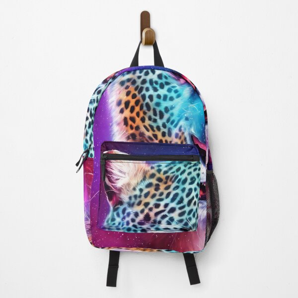 Artikelvorschau, Regenbogenleopard, glühender Nebel, komplizierte, elegante, hochdetaillierte, digitale Malerei entworfen und verkauft von DrawItOnce.