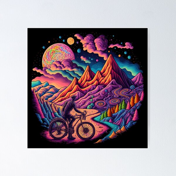Artikel-Vorschau von Fahrradtag 1943 | Farbenfrohe psychedelische Kunst, designt und verkauft von Trippinink-.