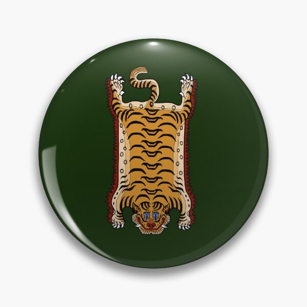 Item preview, TIBETAN TIGER RUG 1-green designed and sold by BEATRIZ ABAITUA.