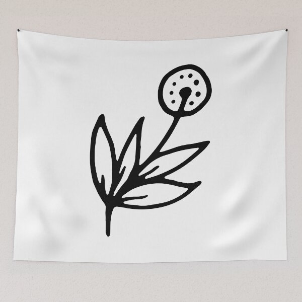 Item preview, Minimal hand drawn Flower designed and sold by vandervisuals.