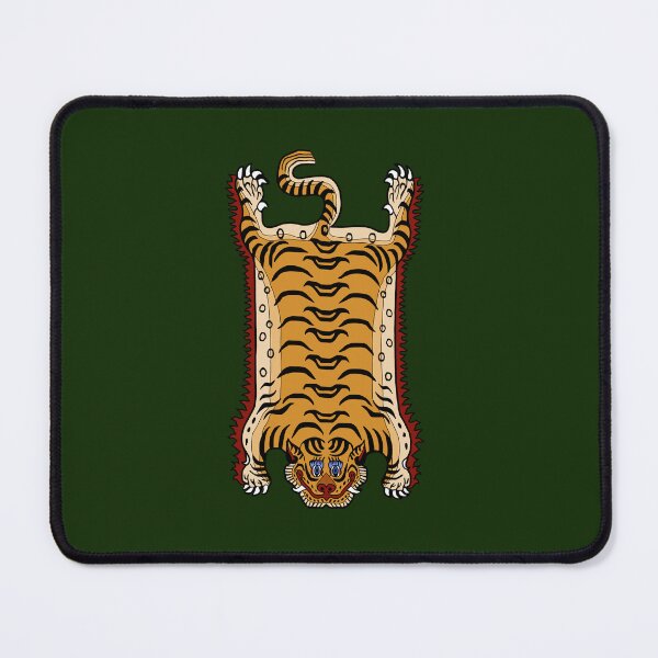 Item preview, TIBETAN TIGER RUG 1-green designed and sold by BEATRIZ ABAITUA.