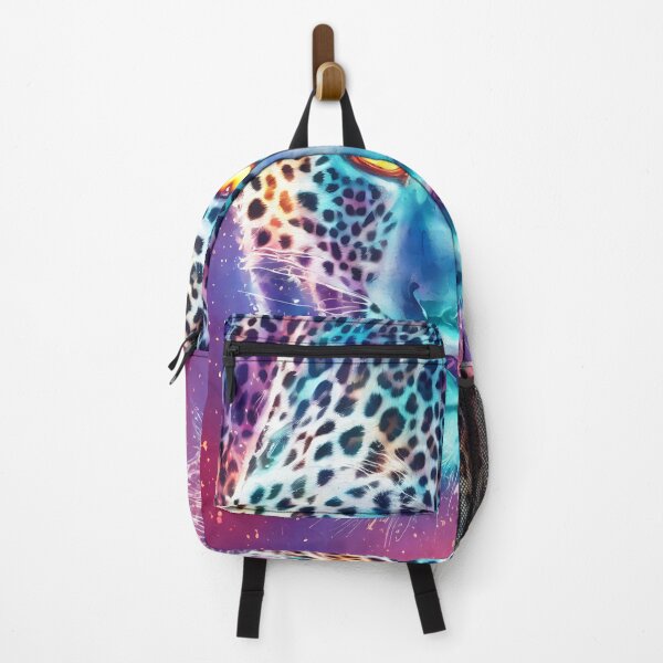 Artikelvorschau, Regenbogenleopard, glühender Nebel, komplizierte, elegante, hochdetaillierte, digitale Malerei entworfen und verkauft von DrawItOnce.