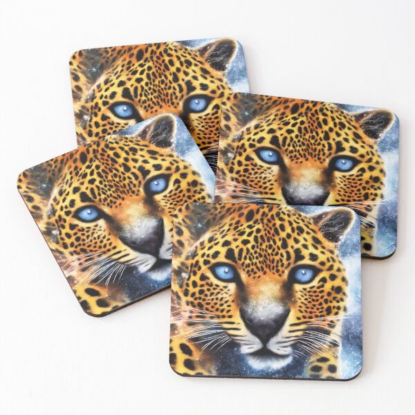 Artikelvorschau, Regenbogenleopard, glühender Nebel, komplizierte, elegante, hochdetaillierte, digitale Malerei entworfen und verkauft von DrawItOnce.