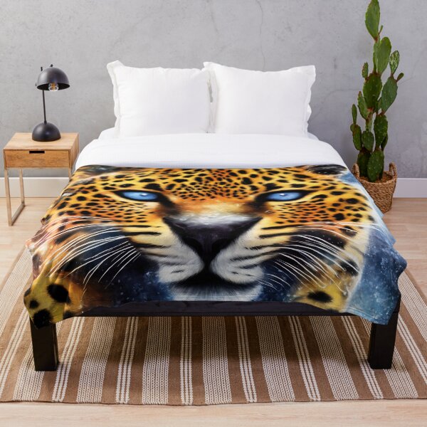 Item preview, Rainbow leopard, glowing fog intricate, elegant, highly detailed, digital painting designed and sold by DrawItOnce.