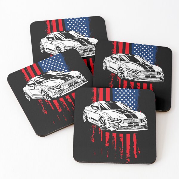 Item preview, Patriotic American Flag V8 Muscle Car Pony Mustang designed and sold by AutoDesignWerks.