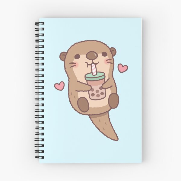 Item preview, Cute Little Otter Loves Bubble Tea designed and sold by rustydoodle.