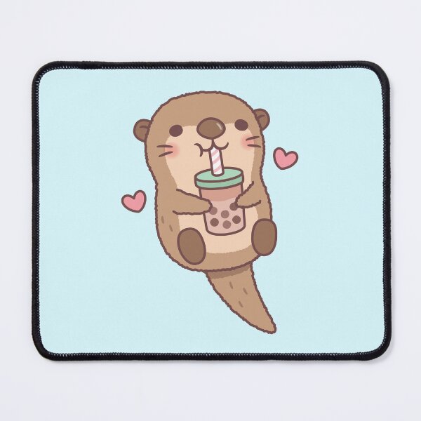 Item preview, Cute Little Otter Loves Bubble Tea designed and sold by rustydoodle.