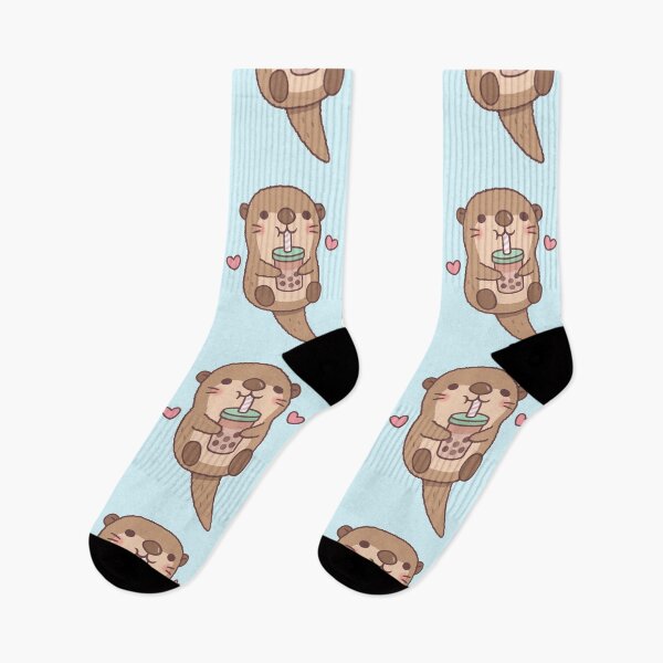Item preview, Cute Little Otter Loves Bubble Tea designed and sold by rustydoodle.