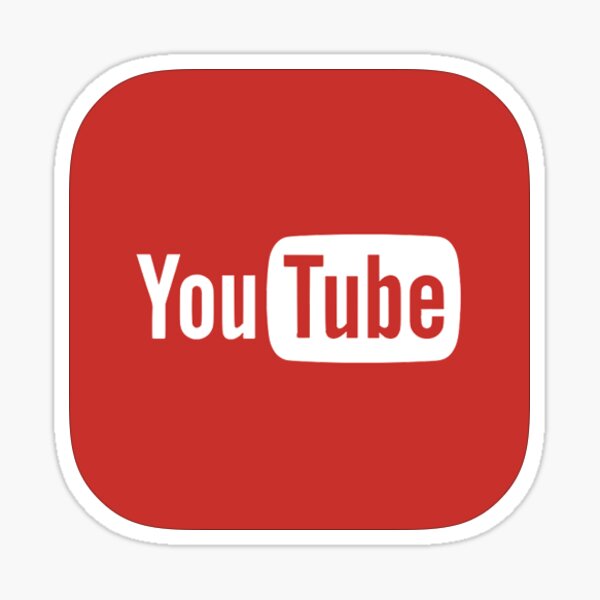 Youtube Logo Sticker For Sale By Jric A Redbubble