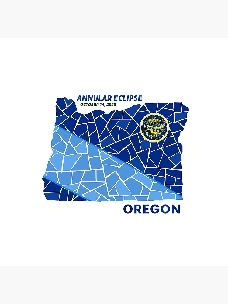 Thumbnail 3 of 3, Throw Pillow, Oregon Annular Eclipse 2023 designed and sold by Eclipse2024.