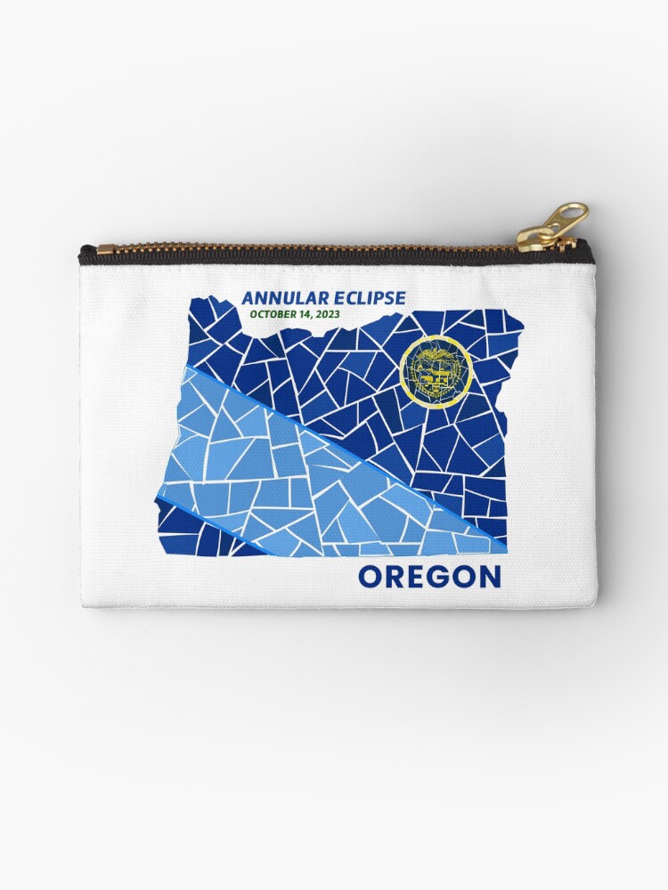 Thumbnail 1 of 4, Zipper Pouch, Oregon Annular Eclipse 2023 designed and sold by Eclipse2024.