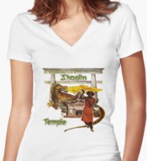 Shaolin tempel Shirt mit V-Ausschnitt