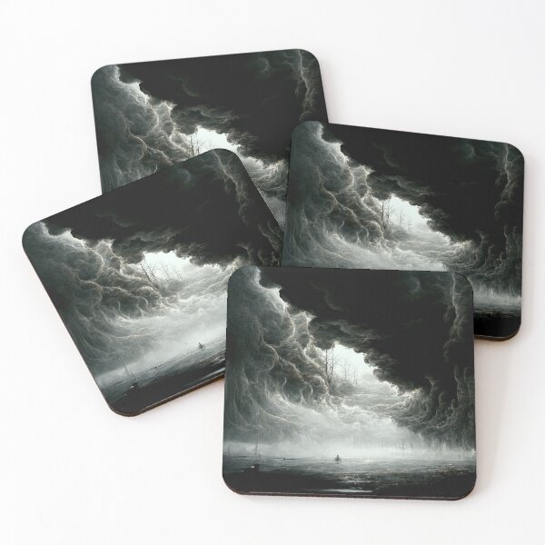 Item preview, A Stunning Visual of a Gloomy Stormy Dark Sky with Curling Clouds Above the Water!  designed and sold by Right Passage.