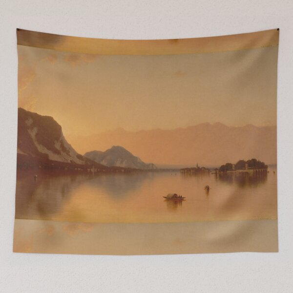 Item preview, Sunset painting, Sunset Artwork,Isola Bella in Lago Maggiore designed and sold by danaJG.