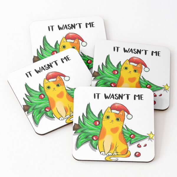 Item preview, It wasn't me cat christmas tree designed and sold by NanLeArt.