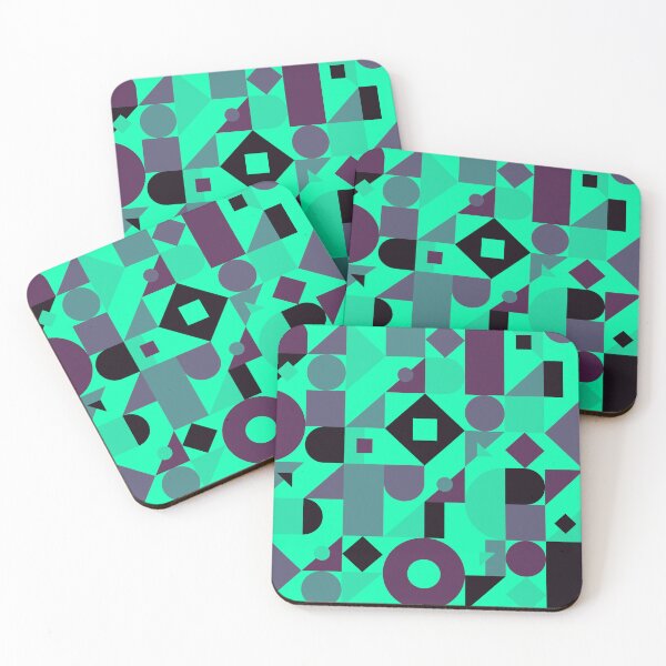 Item preview, Geometrical Beautiful Abstract Modern Pattern Medium Spring Green Luminous Bright Electric Fluorescent Neon Green Color designed and sold by ChaimaaKr.