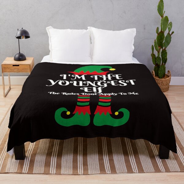 Item preview, The Youngest Elf, Rules don't apply to me, Santa's Helper, Christmas Family Matching Pyjama designed and sold by Cheffsspecials.