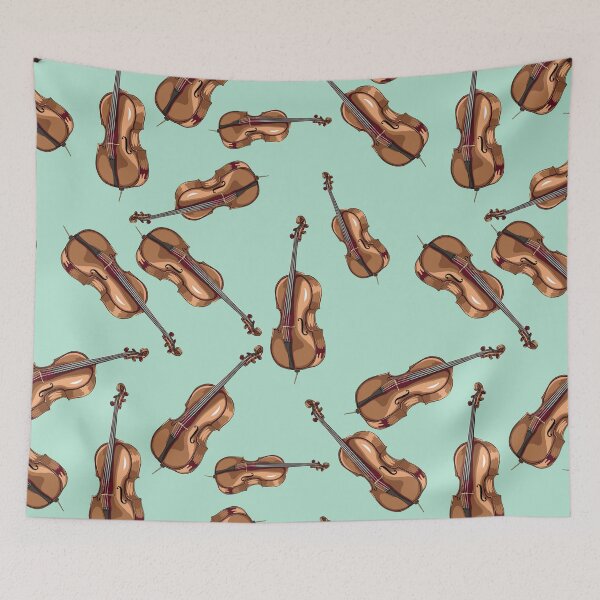Item preview, Cello Musical Instrument Pattern Mint designed and sold by jasmijndeklerk.