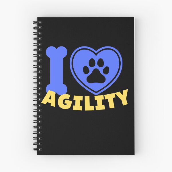 Artikelvorschau, Ich liebe Agility in Blau und Gelb mit Herz und Hundepfote entworfen und verkauft von PausePapote.