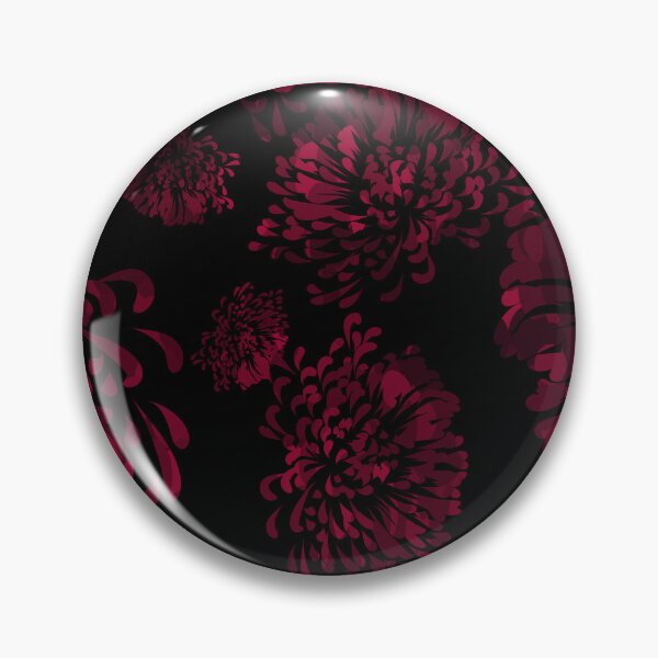 Artikelvorschau, Tossed Mums Moody Magenta on Black Repeat 5748 entworfen und verkauft von Art in My Loft.