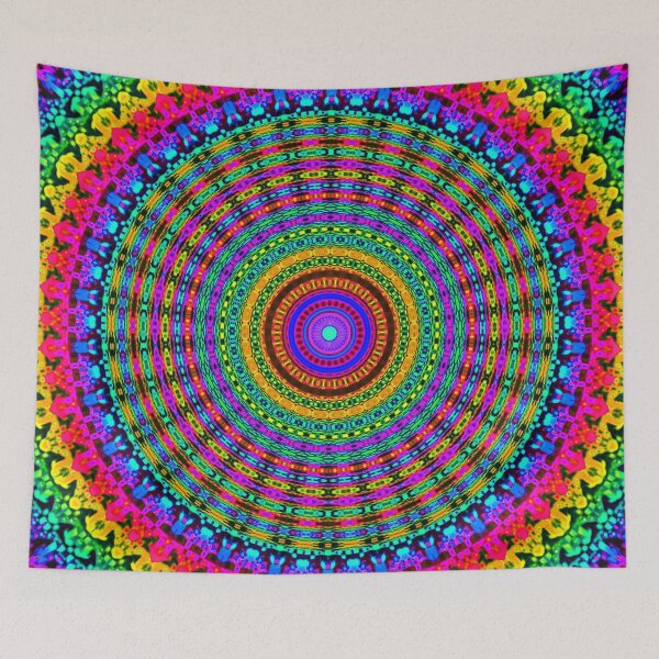 Item preview, Trippy Rainbow Mandala Art | Cool Psychedelic Design designed and sold by hatodesigns.