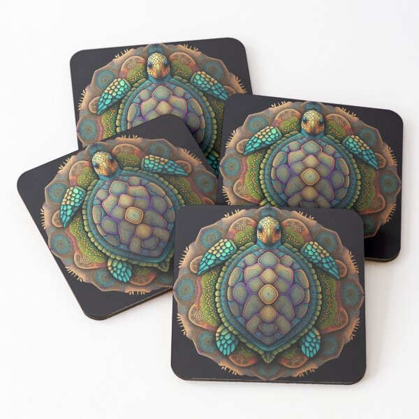 Item preview, Beautiful mandala of psychedelic turtle designed and sold by Victorsju.