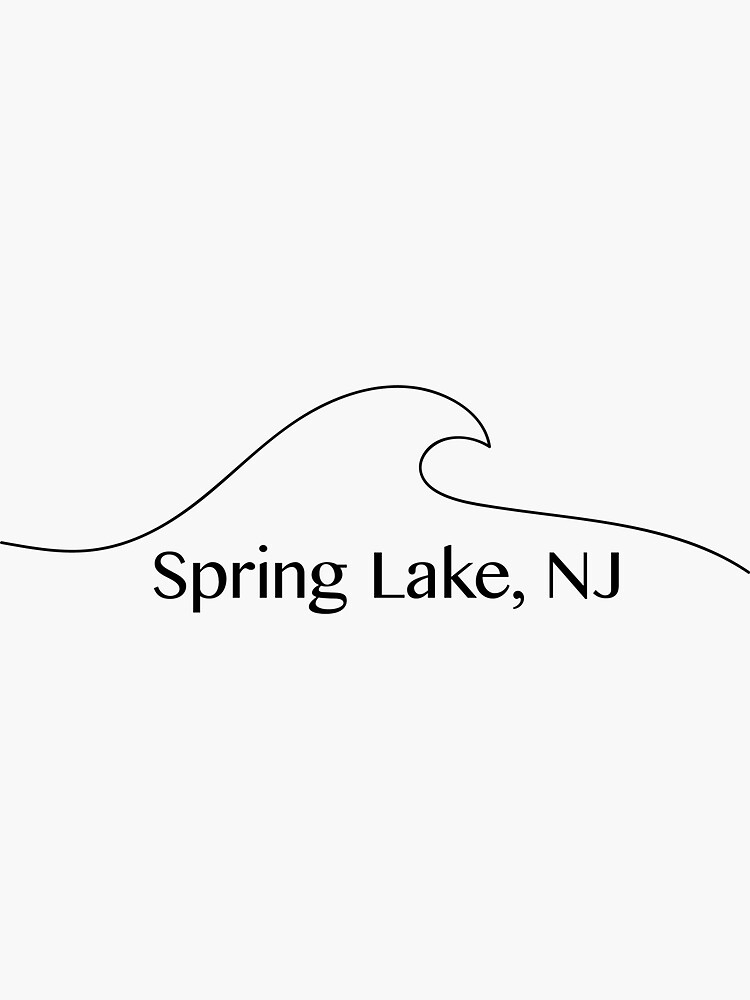 "Spring Lake, NJ" Sticker for Sale by waves4 Redbubble