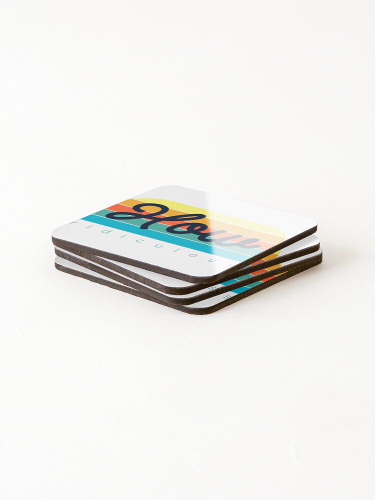 Thumbnail 4 of 5, Coasters (Set of 4), How Ridiculous   designed and sold by CaffeinatedSVG.