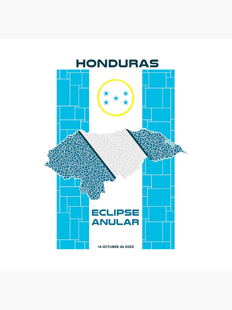 Artwork view, Honduras Annular Eclipse 2023 designed and sold by Eclipse2024