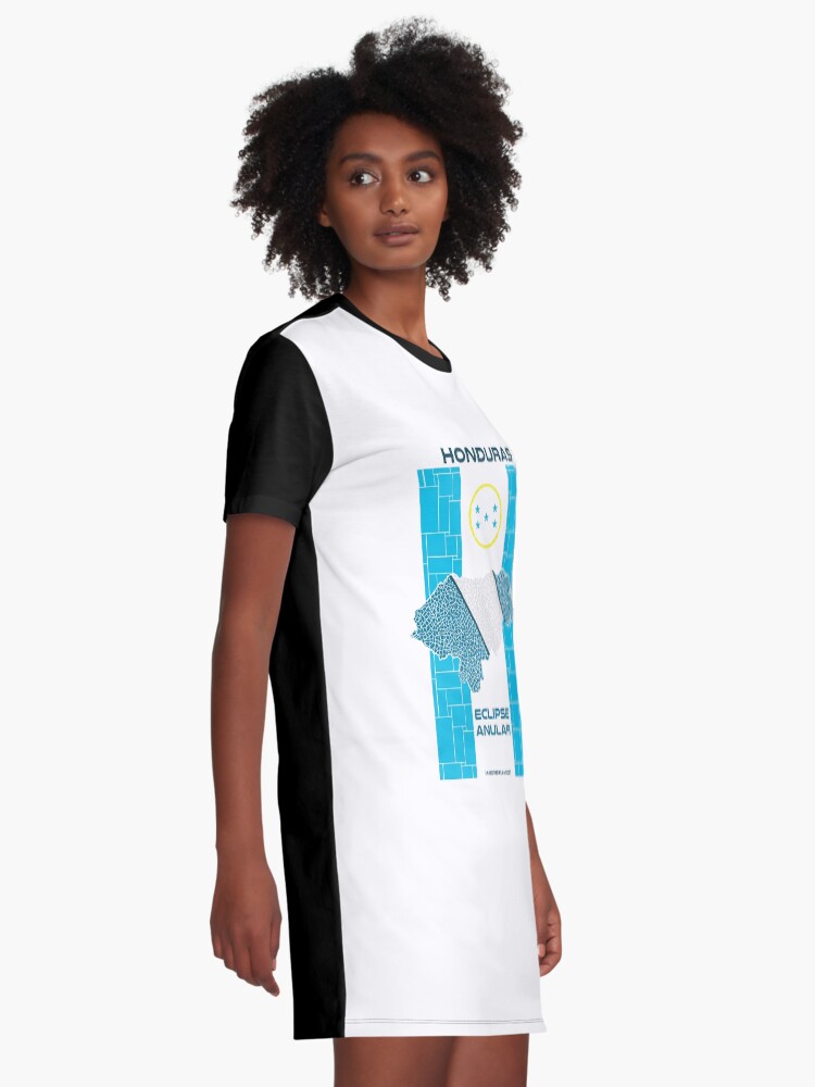 Thumbnail 2 of 5, Graphic T-Shirt Dress, Honduras Annular Eclipse 2023 designed and sold by Eclipse2024.