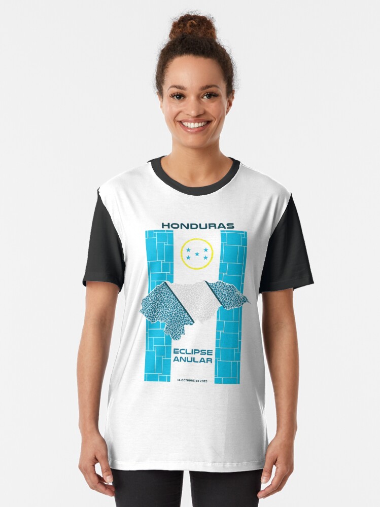 Thumbnail 2 of 5, Graphic T-Shirt, Honduras Annular Eclipse 2023 designed and sold by Eclipse2024.